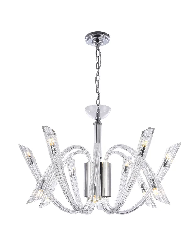 Chandeliers with Metal Frames in Gold FinishChandeliers with Metal Frames in Gold FinishBethel International DG21 Chandelier Light - Chrome