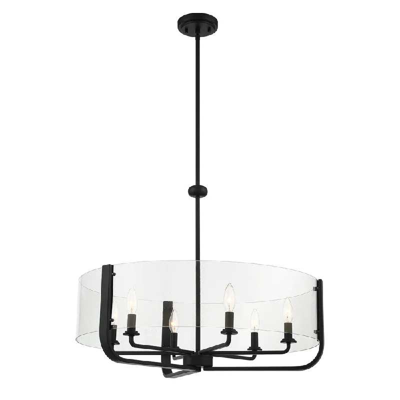 Chandeliers with Clear Crystal for a Sparkling EffectChandeliers with Clear Crystal for a Sparkling EffectCampisi, 6 Lights Chandelier, Black Chandeliers with Clear Crystal for a Sparkling EffectChandeliers with Clear Crystal for a Sparkling EffectCampisi, 6 Lights Chandelier, Black