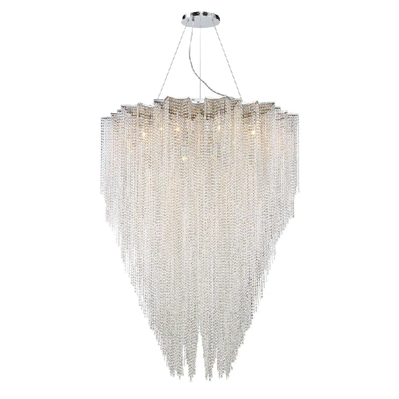 Chandeliers with Metal Frames in Copper FinishChandeliers with Metal Frames in Copper FinishCohen, 24 Lights Chandelier, Chrome