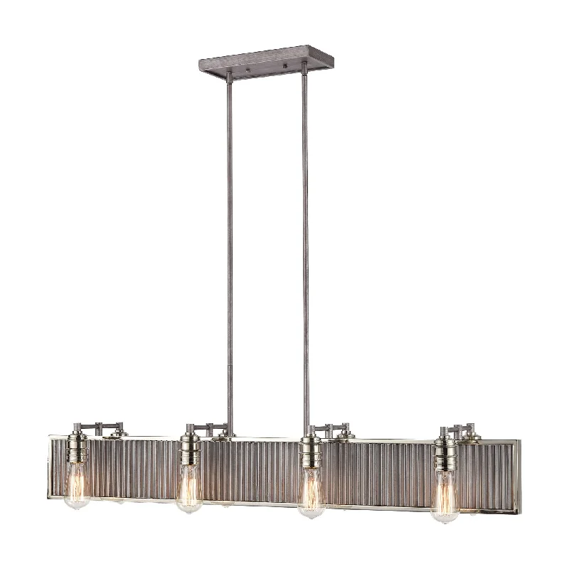 Chandeliers with Clear Crystal for a Sparkling EffectChandeliers with Clear Crystal for a Sparkling EffectCorrugated Steel 8-Light Linear Chandelier in Weathered Zinc ELK Lighting Chandeliers with Clear Crystal for a Sparkling EffectChandeliers with Clear Crystal for a Sparkling EffectCorrugated Steel 8-Light Linear Chandelier in Weathered Zinc ELK Lighting