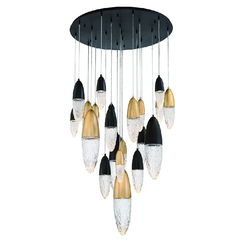 Chandeliers with Colored Glass for a Splash of ColorChandeliers with Colored Glass for a Splash of ColorEcrou 22 Light Chandelier in Mixed Black + Brass Chandeliers with Colored Glass for a Splash of ColorChandeliers with Colored Glass for a Splash of ColorEcrou 22 Light Chandelier in Mixed Black + Brass