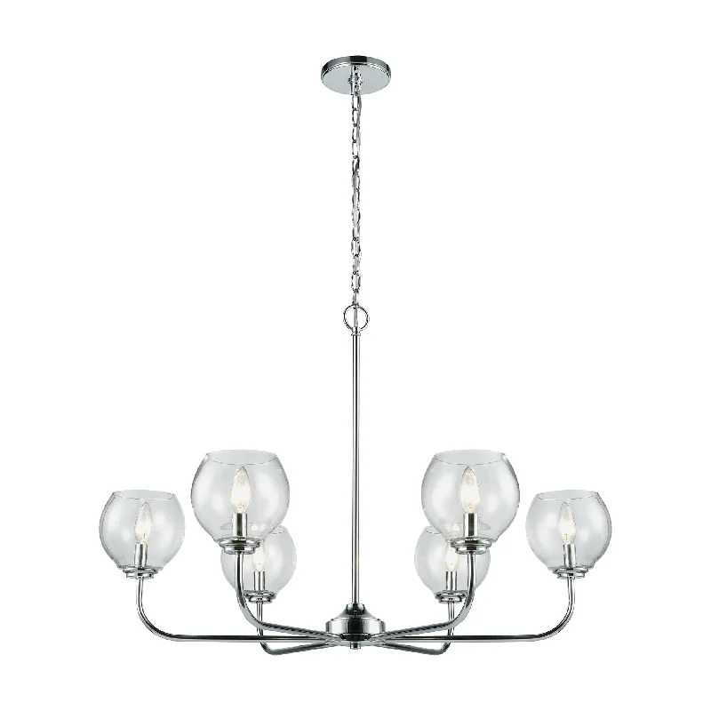 Bohemian - Style Beaded Chandeliers for Eclectic DecorBohemian - Style Beaded Chandeliers for Eclectic DecorEmory 6-Light Chandelier in Polished Chrome with Clear Blown Glass ELK Lighting Bohemian - Style Beaded Chandeliers for Eclectic DecorBohemian - Style Beaded Chandeliers for Eclectic DecorEmory 6-Light Chandelier in Polished Chrome with Clear Blown Glass ELK Lighting