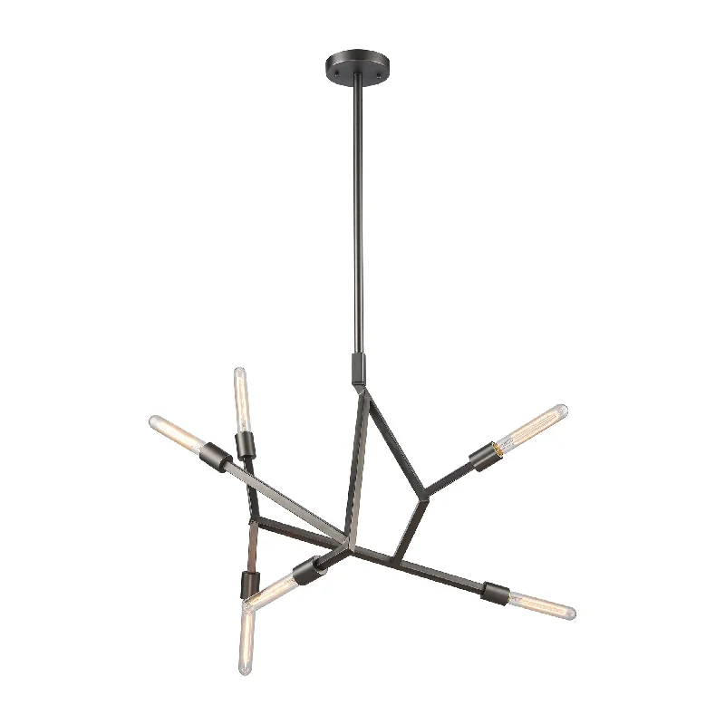Mini Chandeliers for Adding Charm to Small SpacesMini Chandeliers for Adding Charm to Small SpacesFreeform 6-Light Chandelier in Dark Graphite ELK Lighting