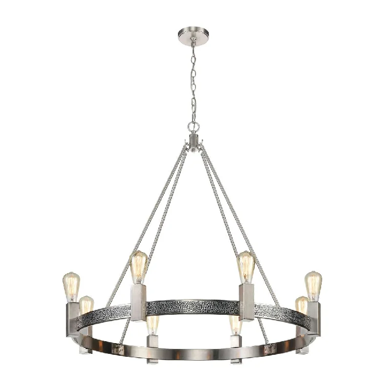 Ceiling - Mounted Chandeliers for Standard CeilingsCeiling - Mounted Chandeliers for Standard CeilingsImpression 8-Light Chandelier in Silver and Satin Nickel ELK Home Ceiling - Mounted Chandeliers for Standard CeilingsCeiling - Mounted Chandeliers for Standard CeilingsImpression 8-Light Chandelier in Silver and Satin Nickel ELK Home