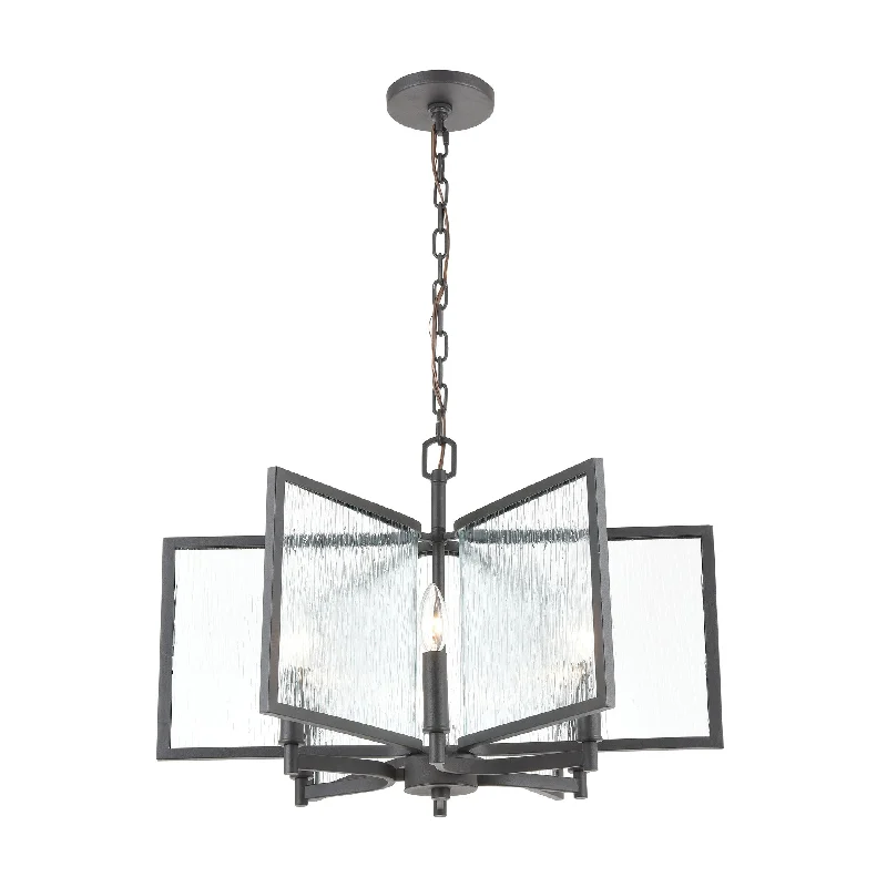 Mid - Century Modern Chandeliers for Vintage AppealMid - Century Modern Chandeliers for Vintage AppealInversion 6-Light Chandelier in Charcoal with Textured Clear Glass ELK Lighting Mid - Century Modern Chandeliers for Vintage AppealMid - Century Modern Chandeliers for Vintage AppealInversion 6-Light Chandelier in Charcoal with Textured Clear Glass ELK Lighting