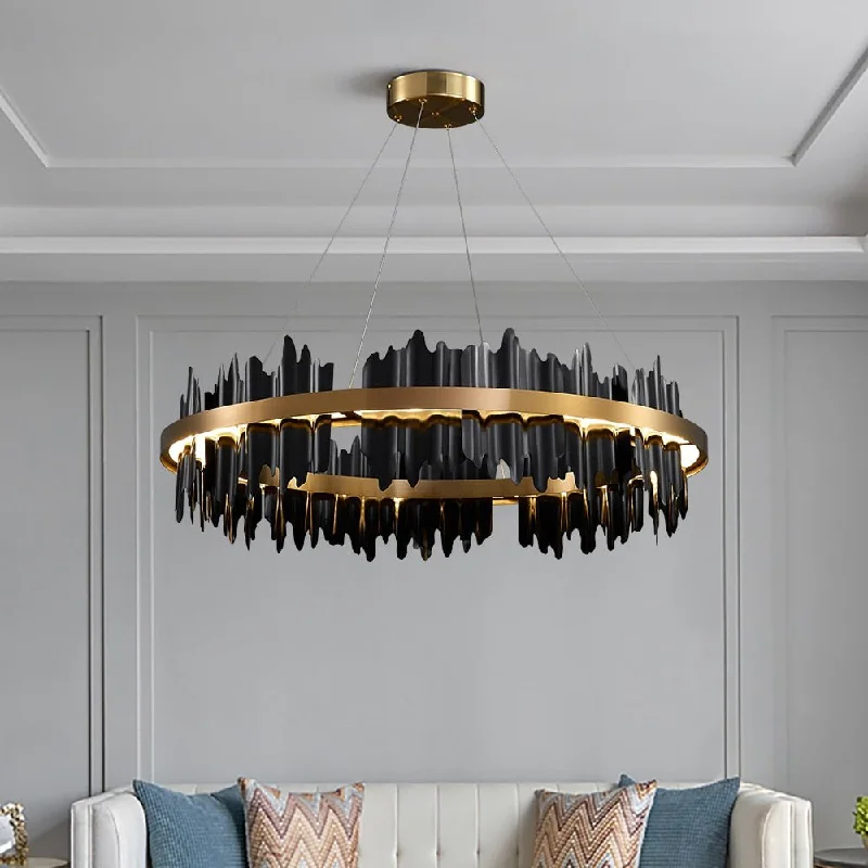 Chandeliers with Dimmable Lights for Ambiance ControlChandeliers with Dimmable Lights for Ambiance ControlContemporary Black and Gold Circle LED Chandelier for Living Room, Dinning, Lobby, and Hotel Lighting Chandeliers with Dimmable Lights for Ambiance ControlChandeliers with Dimmable Lights for Ambiance ControlContemporary Black and Gold Circle LED Chandelier for Living Room, Dinning, Lobby, and Hotel Lighting
