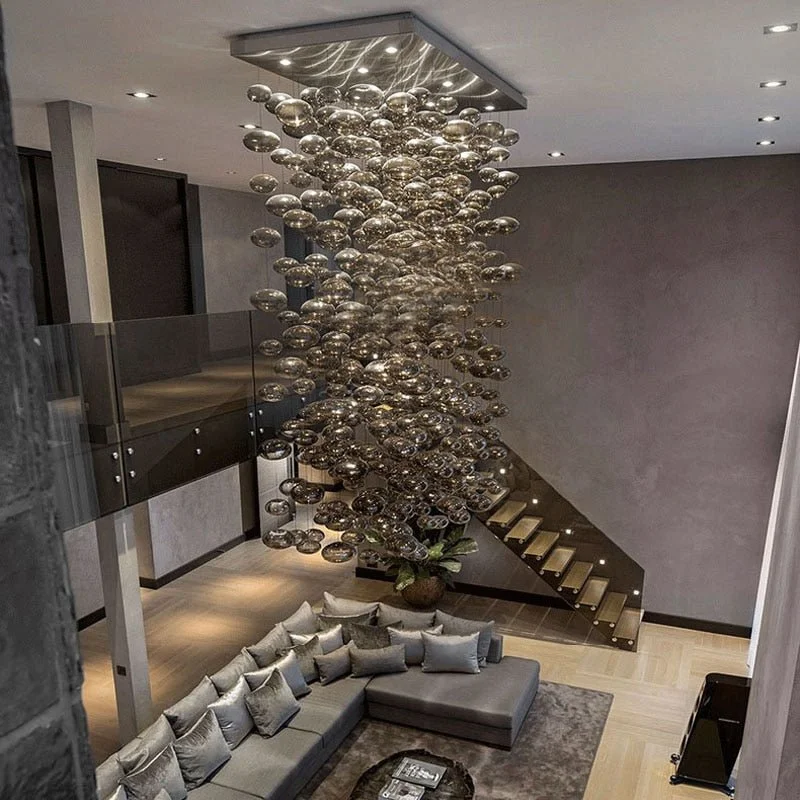 Chandeliers for Dining Rooms to Set the Mood for MealsChandeliers for Dining Rooms to Set the Mood for MealsLarge Modern Oval Blown Glass Bubble Ball LED Chandelier