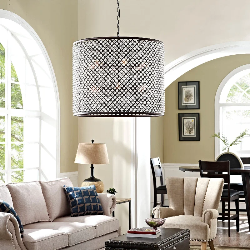 Chandeliers with Metal Frames in Bronze FinishChandeliers with Metal Frames in Bronze FinishProsperity Chandelier By Modway - EEI-2115 Chandeliers with Metal Frames in Bronze FinishChandeliers with Metal Frames in Bronze FinishProsperity Chandelier By Modway - EEI-2115