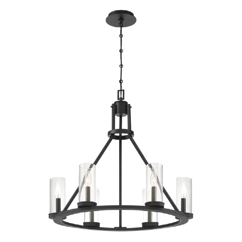 Chandeliers with Clear Crystal for a Sparkling EffectChandeliers with Clear Crystal for a Sparkling EffectNerito, 6 Lights Chandelier, Blk