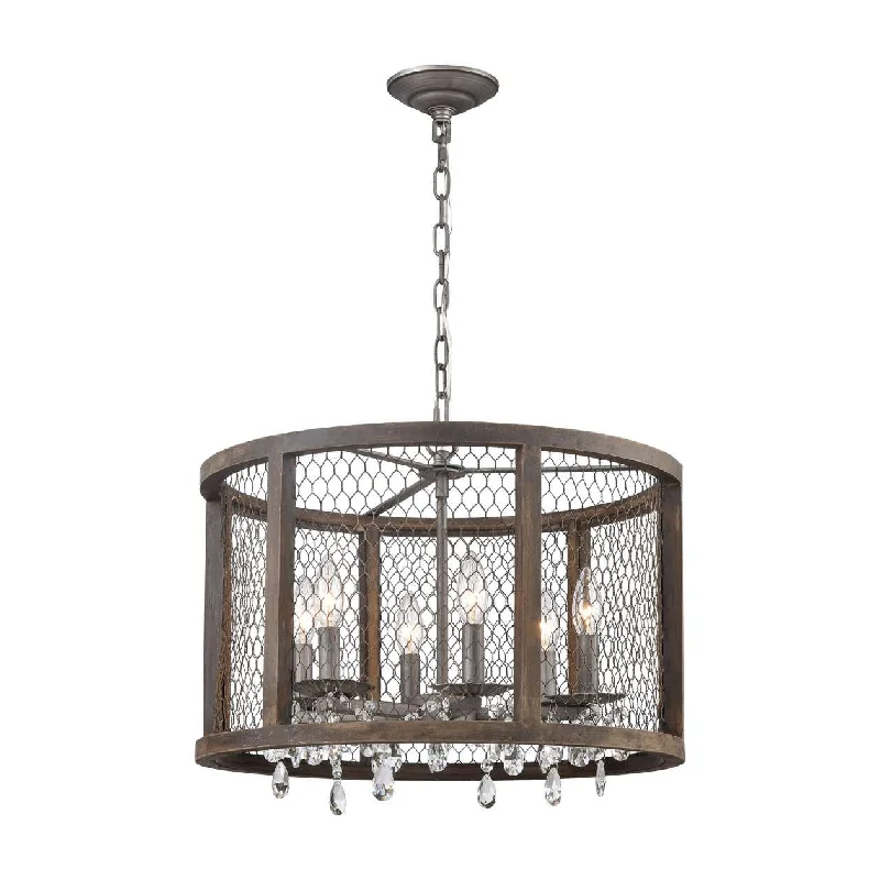 Mid - Century Modern Chandeliers for Vintage AppealMid - Century Modern Chandeliers for Vintage AppealRenaissance Invention 6-Light Chandelier in Aged Wood and Wire - Drum ELK Home Mid - Century Modern Chandeliers for Vintage AppealMid - Century Modern Chandeliers for Vintage AppealRenaissance Invention 6-Light Chandelier in Aged Wood and Wire - Drum ELK Home
