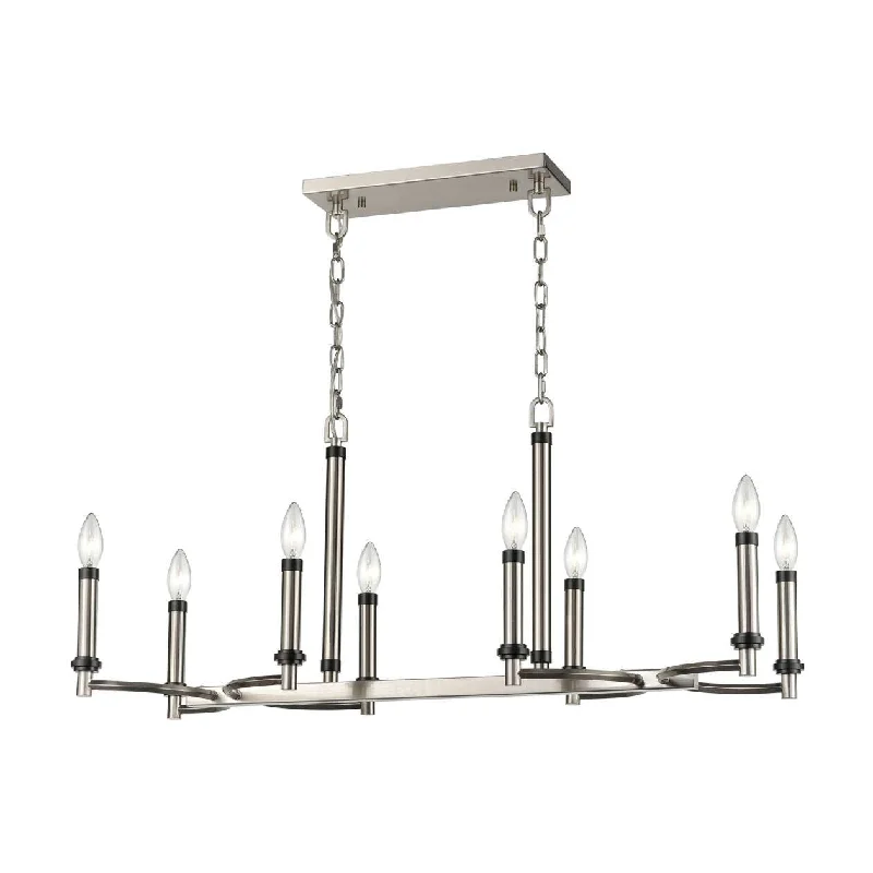 Chandeliers with Metal Frames in Black FinishChandeliers with Metal Frames in Black FinishSunsphere 8-Light Linear Chandelier in Satin Nickel and Matte Black ELK Home Chandeliers with Metal Frames in Black FinishChandeliers with Metal Frames in Black FinishSunsphere 8-Light Linear Chandelier in Satin Nickel and Matte Black ELK Home