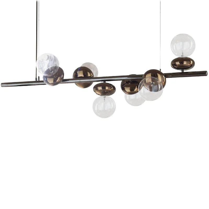 Chandeliers with Metal Frames in Black FinishChandeliers with Metal Frames in Black FinishUnica Linear Chandelier Chandeliers with Metal Frames in Black FinishChandeliers with Metal Frames in Black FinishUnica Linear Chandelier