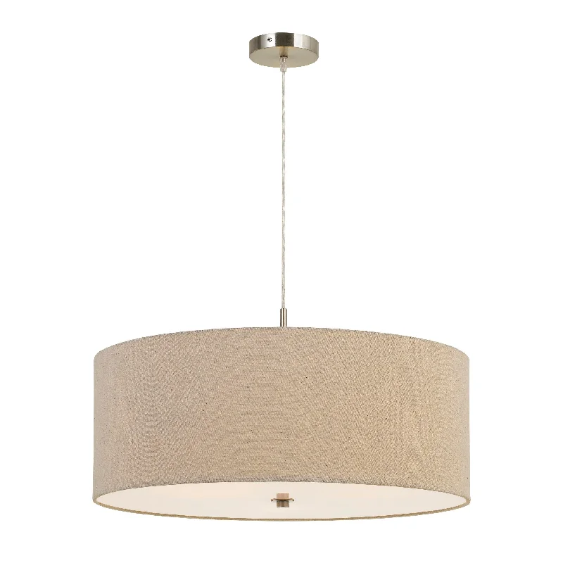 African - Inspired Ceiling Lights with Tribal Patterns and Natural MaterialsAfrican - Inspired Ceiling Lights with Tribal Patterns and Natural MaterialsBenzara 60W x 3 Drum Shade Pendant Fixture, Beige and Silver African - Inspired Ceiling Lights with Tribal Patterns and Natural MaterialsAfrican - Inspired Ceiling Lights with Tribal Patterns and Natural MaterialsBenzara 60W x 3 Drum Shade Pendant Fixture, Beige and Silver