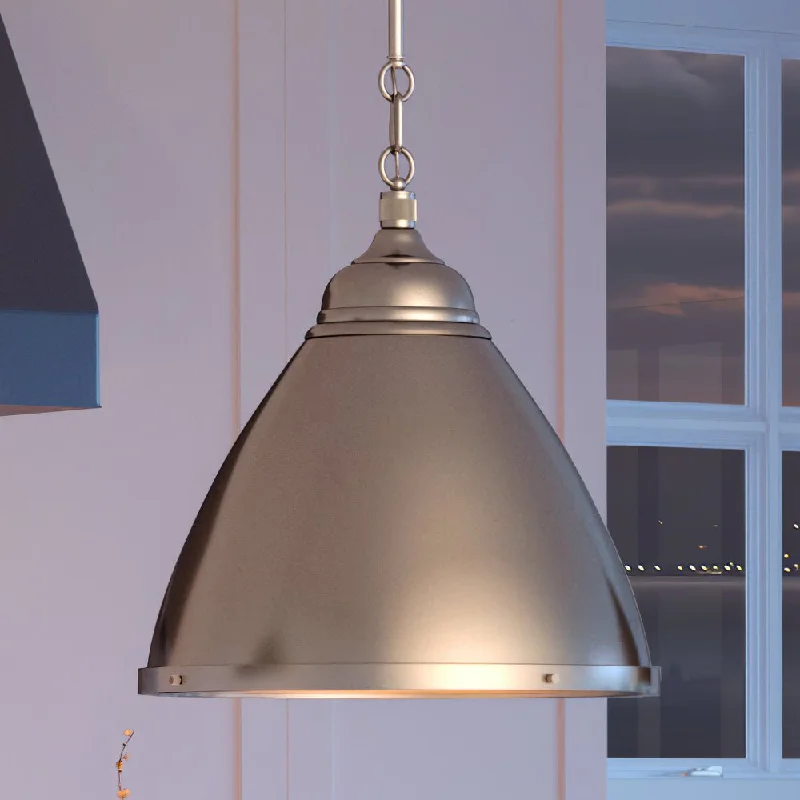 Mid - Century Modern Ceiling Lights with Simple, Sleek LinesMid - Century Modern Ceiling Lights with Simple, Sleek LinesUEX2470 Luxe Industrial Pendant 16''H x 15''W, Brushed Steel Finish, Waterford Collection Mid - Century Modern Ceiling Lights with Simple, Sleek LinesMid - Century Modern Ceiling Lights with Simple, Sleek LinesUEX2470 Luxe Industrial Pendant 16''H x 15''W, Brushed Steel Finish, Waterford Collection