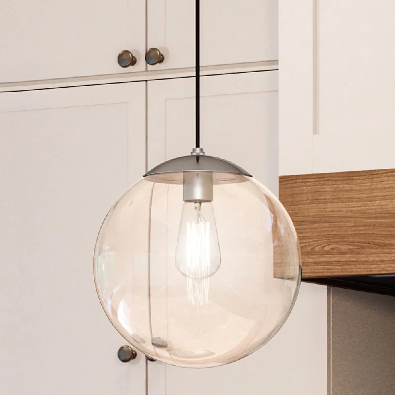Mid - Century Modern Ceiling Lights with Simple, Sleek LinesMid - Century Modern Ceiling Lights with Simple, Sleek LinesUHP4016 Minimalist Pendant 12.5''H x 12''W, Brushed Nickel Finish, Canton Collection Mid - Century Modern Ceiling Lights with Simple, Sleek LinesMid - Century Modern Ceiling Lights with Simple, Sleek LinesUHP4016 Minimalist Pendant 12.5''H x 12''W, Brushed Nickel Finish, Canton Collection