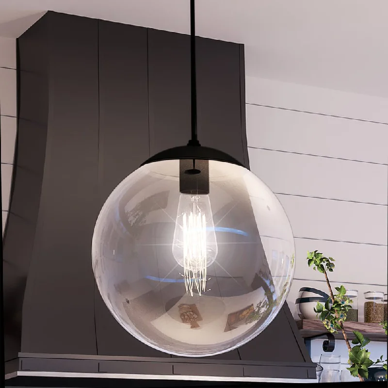 Mid - Century Modern Ceiling Lights with Simple, Sleek LinesMid - Century Modern Ceiling Lights with Simple, Sleek LinesUHP4018 Minimalist Pendant 12.5''H x 12''W, Midnight Black Finish, Canton Collection Mid - Century Modern Ceiling Lights with Simple, Sleek LinesMid - Century Modern Ceiling Lights with Simple, Sleek LinesUHP4018 Minimalist Pendant 12.5''H x 12''W, Midnight Black Finish, Canton Collection