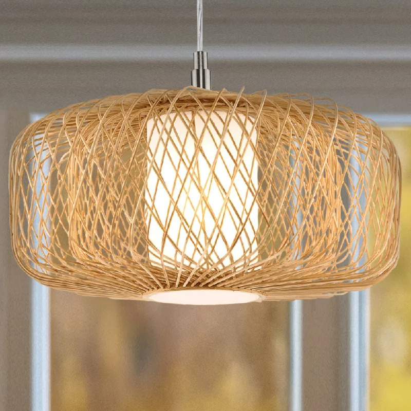 Contemporary Ceiling Lights with Unique, Abstract ShapesContemporary Ceiling Lights with Unique, Abstract ShapesUHP4532 Natural Indoor Pendant, 10''H x 16"W x 16''D, Natural Rattan Finish, Bedford Collection Contemporary Ceiling Lights with Unique, Abstract ShapesContemporary Ceiling Lights with Unique, Abstract ShapesUHP4532 Natural Indoor Pendant, 10''H x 16"W x 16''D, Natural Rattan Finish, Bedford Collection