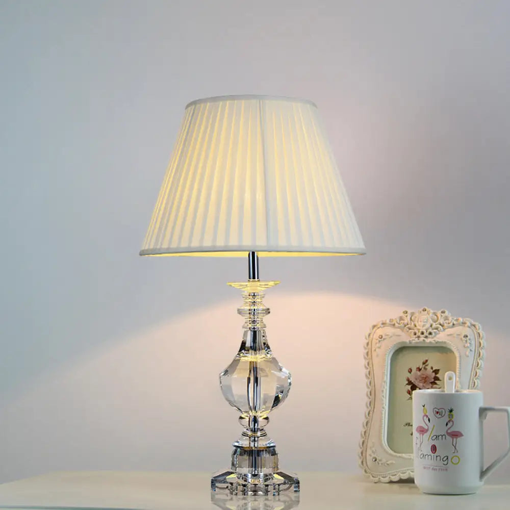 victorian style table lamps with ornate details for traditional homesvictorian style table lamps with ornate details for traditional homesModern White Urn-Shaped Desk Lamp with Beveled Crystal: 1-Bulb Night Table Light