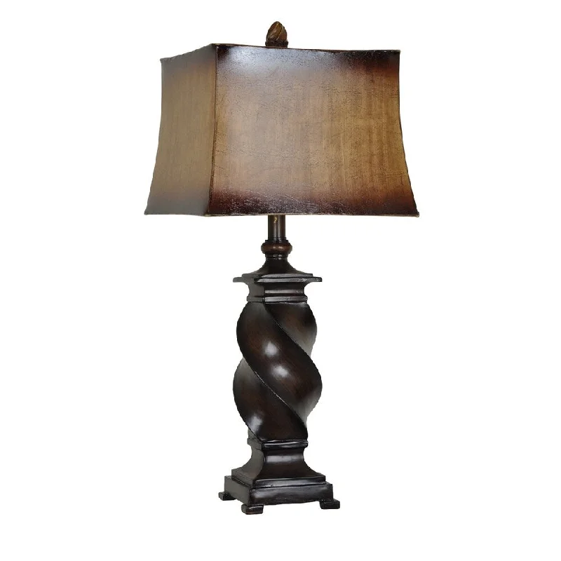 wooden table lamps with natural grain for a warm and organic feelwooden table lamps with natural grain for a warm and organic feelClint Twist Bronze 32.5-inch Table Lamp - N/A