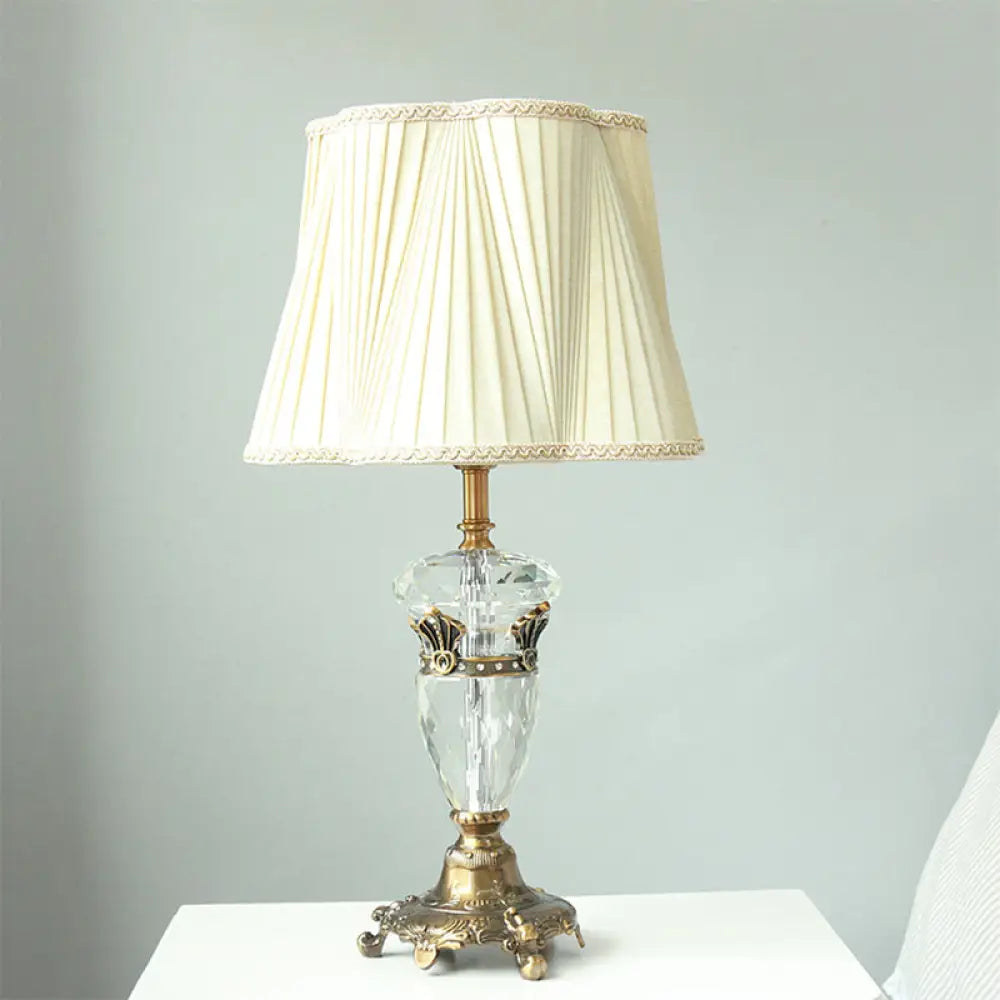 fabric table lamps with a linen shade for a relaxed and breathable lookfabric table lamps with a linen shade for a relaxed and breathable lookModern Crystal Pleated Lampshade Night Light with Gold Table Lighting