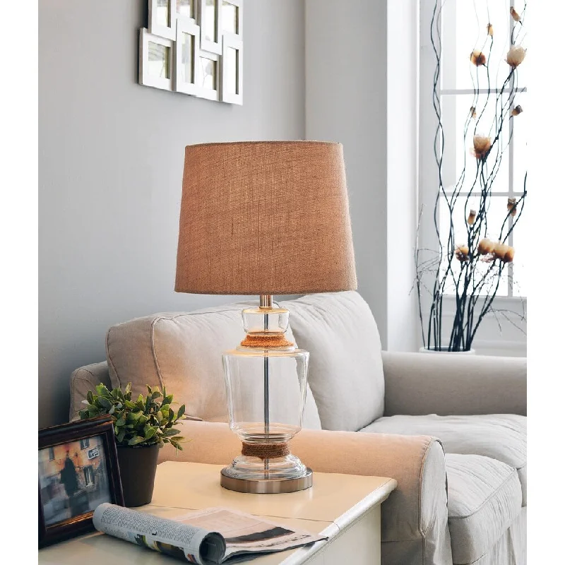 wooden table lamps with natural grain for a warm and organic feelwooden table lamps with natural grain for a warm and organic feelDesign Craft Malibu 27-inch Table Lamp - Glass and Rope wooden table lamps with natural grain for a warm and organic feelwooden table lamps with natural grain for a warm and organic feelDesign Craft Malibu 27-inch Table Lamp - Glass and Rope