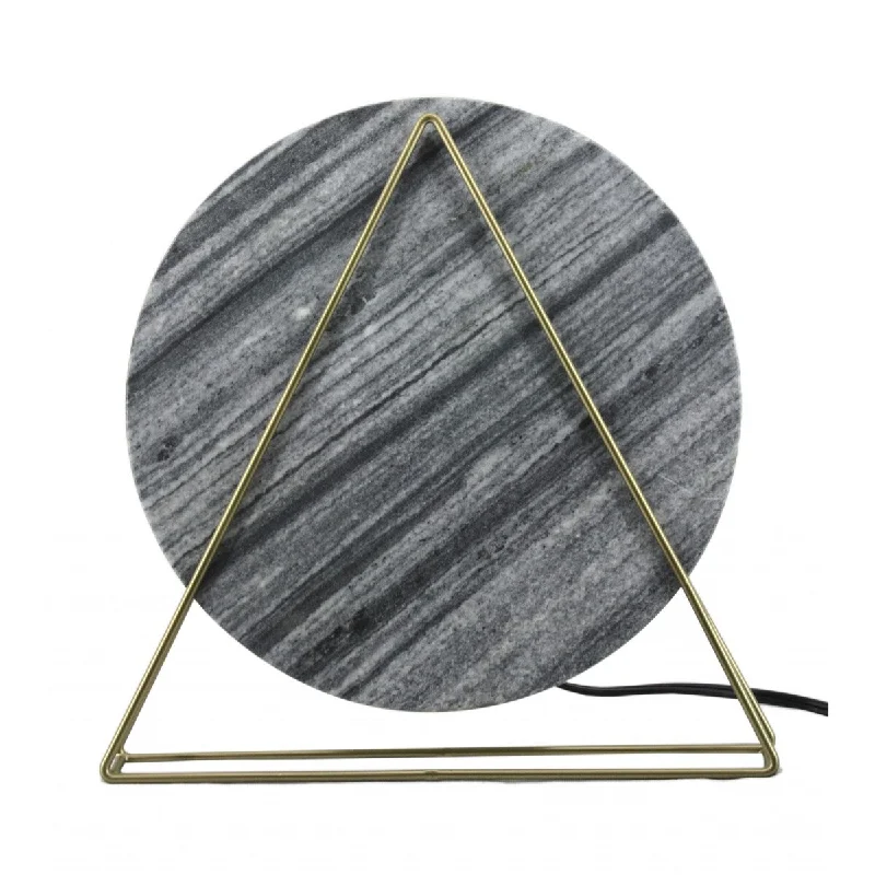 leather table lamps with a distressed texture for a rugged charmleather table lamps with a distressed texture for a rugged charmHomeRoots 7" X 13" X 13" Brass Black Marble Galvanised Iron Table Lamp - 13 x7 x13