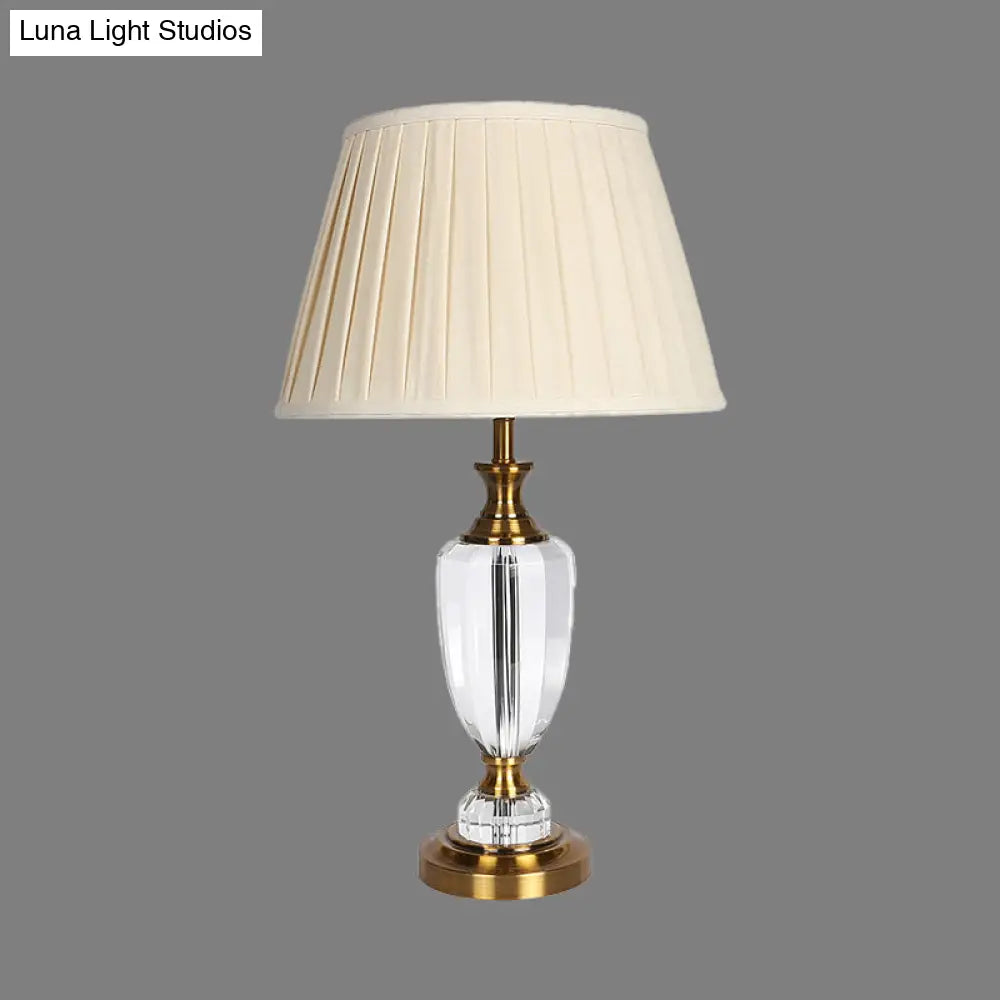coastal style table lamps with nautical elements for beach housescoastal style table lamps with nautical elements for beach housesModern Crystal Table Lamp - Jar Shape, Hand-Cut, 1 Head, 14"/16" Wide, Beige