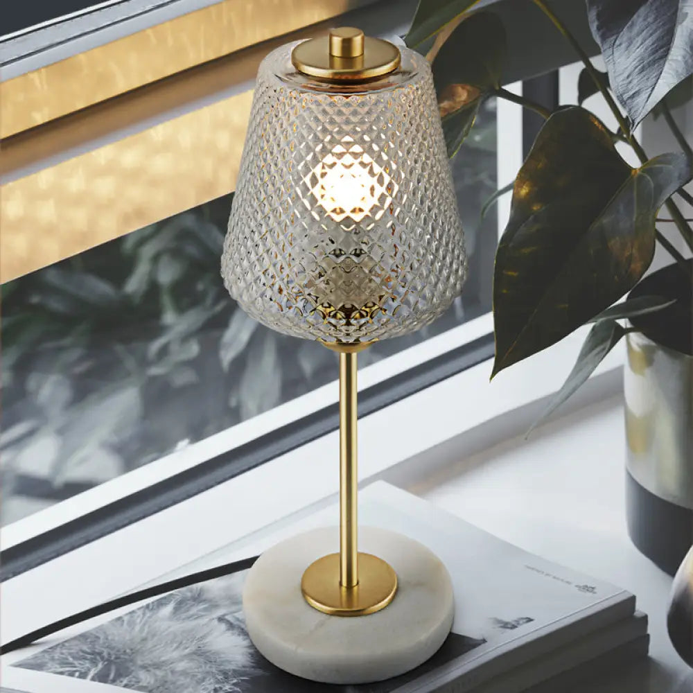 asian inspired table lamps with bamboo accents for a zen atmosphereasian inspired table lamps with bamboo accents for a zen atmosphereModern 1-Bulb Gold Table Lamp with Clear Prismatic Glass Shade - 5.5"/12" Wide