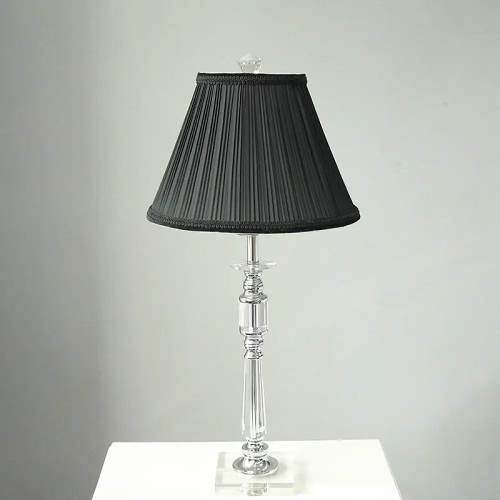 glass table lamps with a frosted surface for soft light diffusionglass table lamps with a frosted surface for soft light diffusionModern Crystal Glass Candlestick Nightstand Lamp with Clear Light, Black 1-Bulb Night Table Light for Bedroom