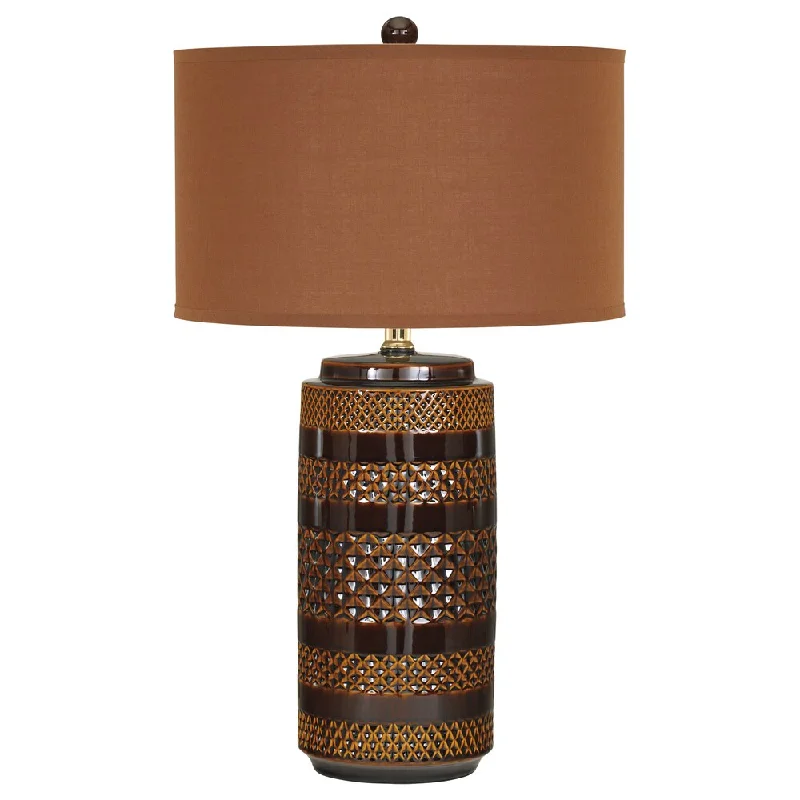 wooden table lamps with natural grain for a warm and organic feelwooden table lamps with natural grain for a warm and organic feelShadeena Browns Ceramic Table Lamps (Set of 2)